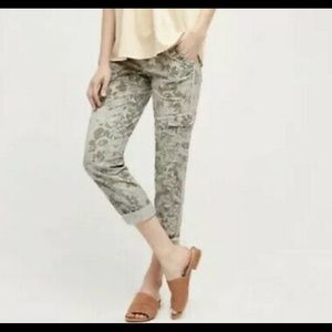 Hei Hei for Anthropologie Floral camo cargo pant